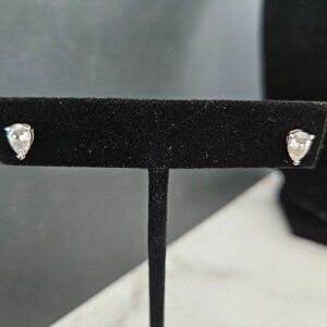 Moissanite 1.0 Ct Pear Stud Earrings: Sterling Silver Minimalist Jewelry